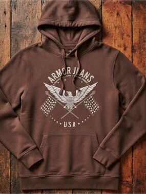 Armor Jeans Hoodie Men’s Size XL Brown